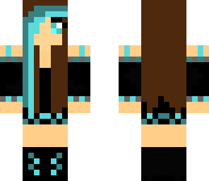 aqua blue goth scene girl