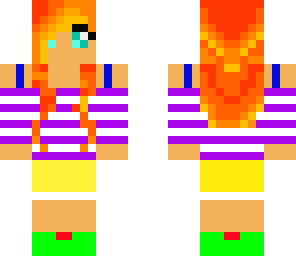 flaming girl