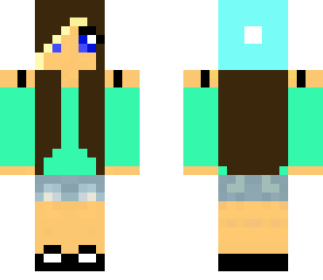 cute girl aqua with brown hair