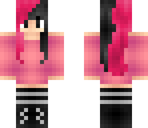 pink and black haired girl