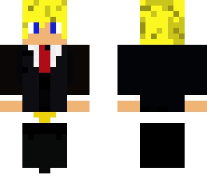 suited and booted blonde