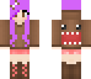 domo girl edited to have purple hair