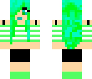 all green girl