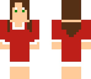 girl in red dress