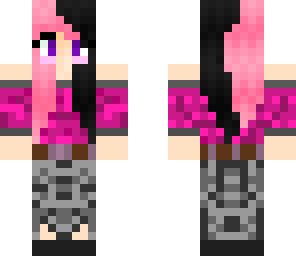 pink-black hair girl