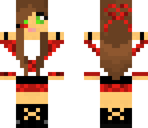 red dj girl with brown hair