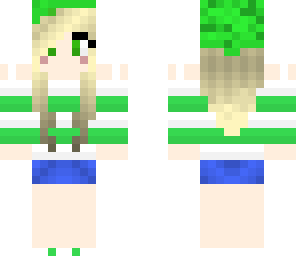striped girl with green hat