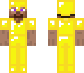 steve with a gold armor