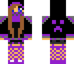purple brunette gangster girl