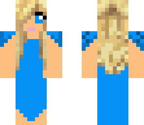 blue dress girl