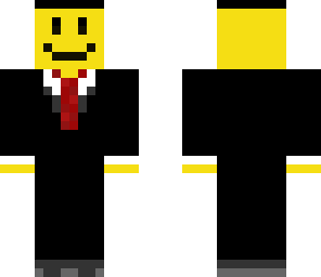 smiley face in a suit