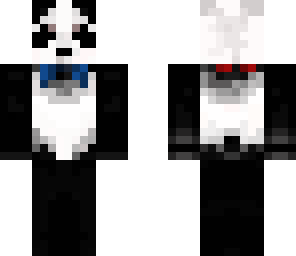 panda with a blue tie
