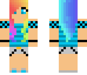 blue rainbow girl