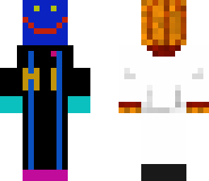 weird pixel guy with pumpkin back