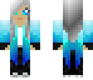 sky blue warrior girl
