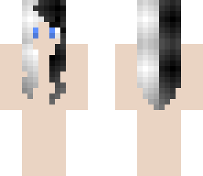 black and white hair girl base