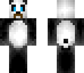 panda with a mustashe