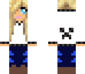 blonde black and gray creeper girl