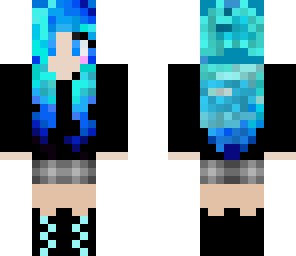 blue haired girl