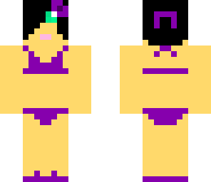 purple bikini girl