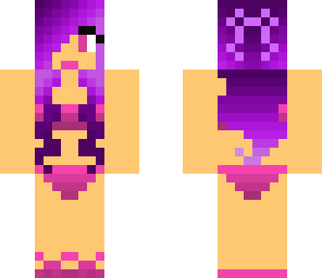 purple and pink bikini