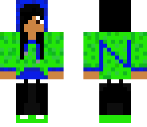 edited blue and green girl