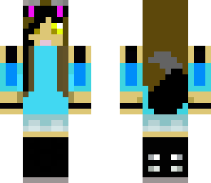 grey wolfgirl with yellow eyes