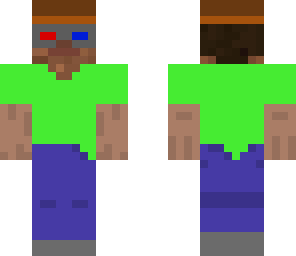 steve 3d green shirt with hat
