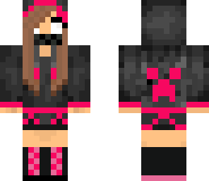 pink creeper hoodie girl