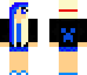 pretty blue girl skin