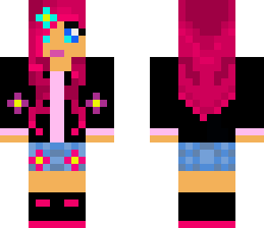 the girl with pink hair