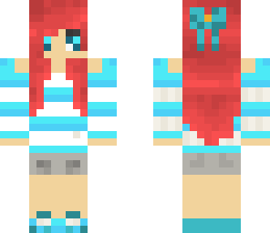 edit redhair girl with blue