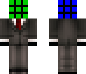 rubix cube in a suit