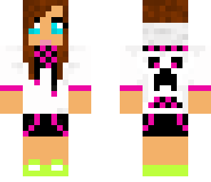 pink and green skater girl