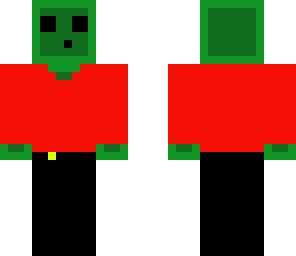 slime red shirt black pants