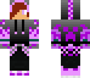 hodie guy purple and brown clothes and hair