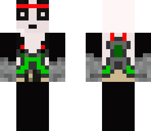 panda with belt and gloves and jet pack