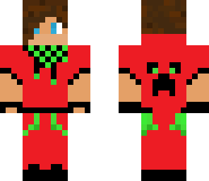 red teen with creeper 