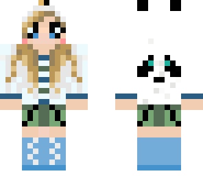 blonde panda girl