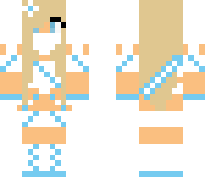 blue and white ninja girl