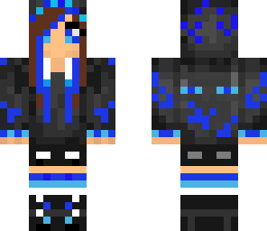 blue creeper hoodie girl