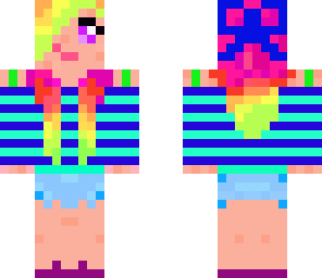 girl with techno hair