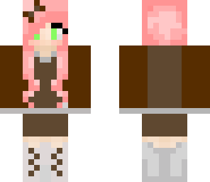 nerdy cute pink hair girl