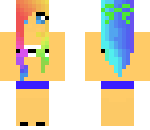 rainbow bikini girl 