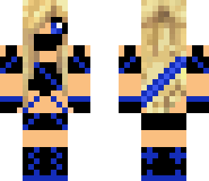cute girl ninja blue