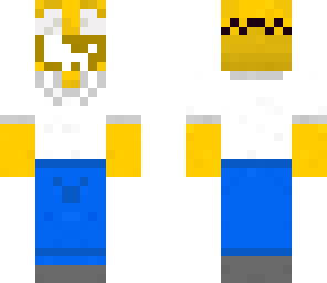 homer simpson herobrine whit no mouth
