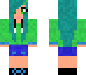 green haired girl