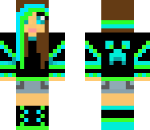 cute green dj girl