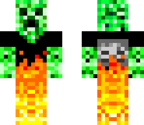 creeper on fire