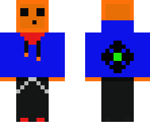 orange slime in hoodie